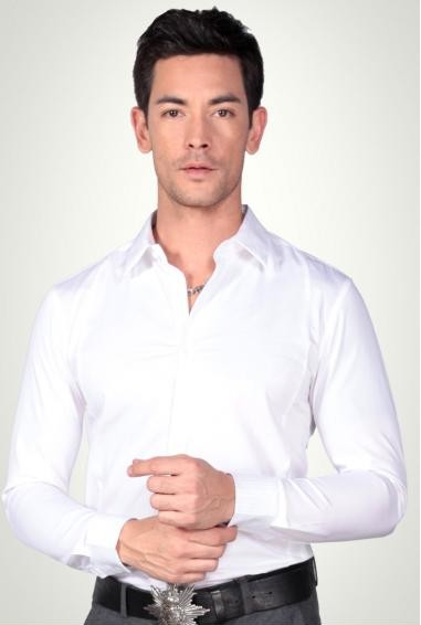 Men shirt Classical white - Click Image to Close